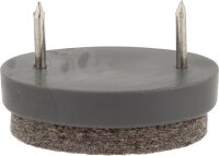 Filz-Gleiter mit Nagelstift Oval,  40 X 25 mm (Schwarz)