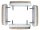 Filz-Gleiter mit Nagelstift Oval,  62 x 18 mm (Weiß)