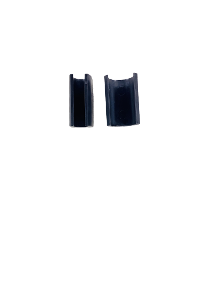 Klemmschalengleiter mit Filz für Tecta Kragstuhl, Set mit 2 ovalen & 2 runden Schwarz Ø 25 mm