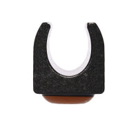 Klemmschalengleiter oval mit PTFE Braflon® Gleitfläche für Tecta Kragstuhl D25,