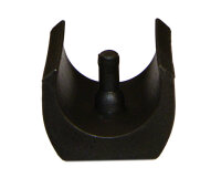 Klemmschalengleiter Kunststoffgleiter mit Dorn,  Schwarz Ø 20 - 22 mm