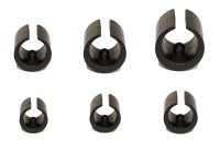Kunststoff-Klemmgleiter mit Dorn schwarz,  Ø 20 - 22 mm
