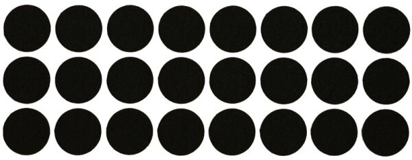 Filzgleiter zum Kleben in Bastelfilz-Qualität (1mm Dick) Ø 28 mm