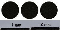 Filzgleiter zum Kleben in Bastelfilz-Qualität (2mm Dick) Ø 16 mm