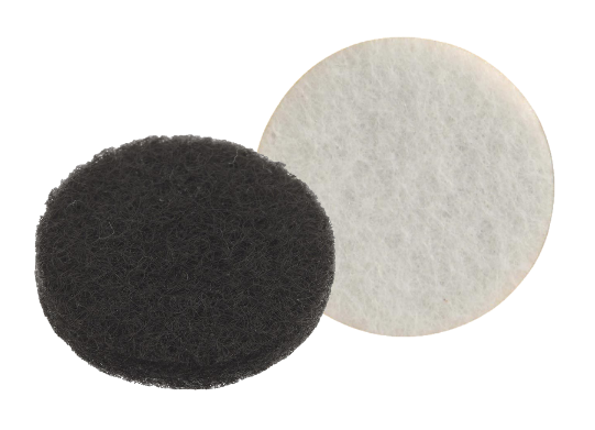 Filzgleiter zum Kleben in Standardfilz-Qualität (3 mm Dick) Rund Ø 20 mm Braun