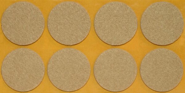 Filzgleiter zum Kleben in Premiumfilz-Qualität (5mm Dick) Rund Ø 50 mm