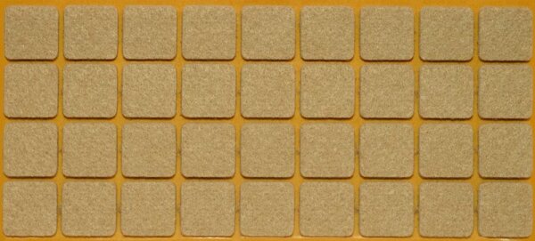Filzgleiter zum Kleben in Premiumfilz-Qualität (5 mm Dick) Eckig 20 x 20 mm (4 Stück)