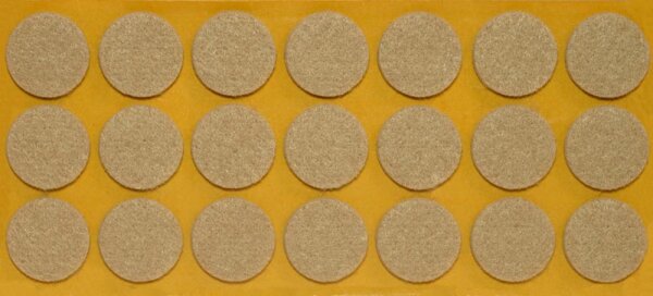 Filzgleiter zum Kleben in Premiumfilz-Qualität (5mm Dick) Rund Ø 25 mm