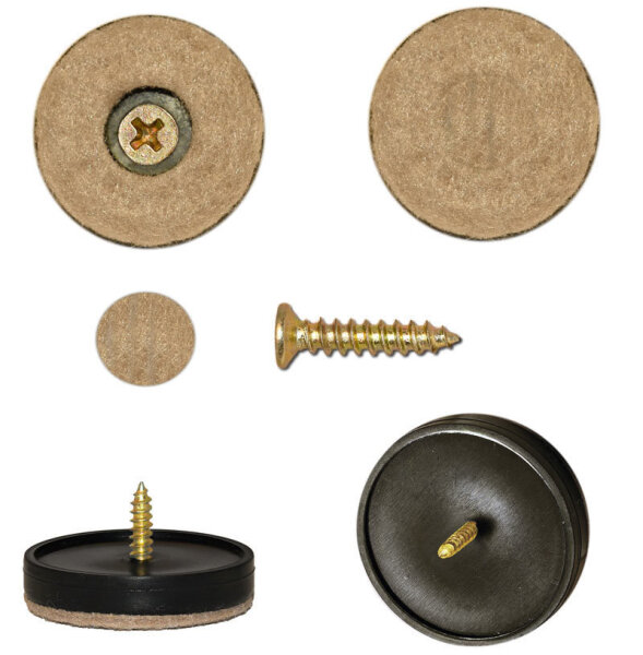 Filzgleiter mit verdeckter Schraube