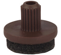 Filzgleiter rund 24 mm braun mit 9,2 mm Zapfen