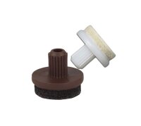 Filzgleiter rund 24 mm braun mit 9,2 mm Zapfen