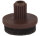 Filzgleiter rund 24 mm braun mit 9,2 mm Zapfen