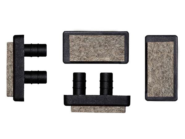 Filzgleiter mit Zapfen für Flachstahlgestelle 50 x 19 x 10 mm