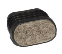 Filzstopfengleiter oval 38 x 20 mm mit Winkel 0 - 20° Grad