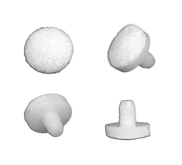 Filz-Gleitereinsatz für das for2click Wechselgleitsystem in weiß Ø 16 mm