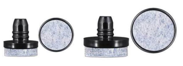 Filz-Gleitereinsatz mit Wechseleinsatz für das for2click Wechselgleitsystem,  Ø 25 mm