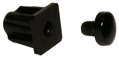 for2click Kunststoff-Stopfen für Vierkantrohre verschiedene Abmessungen