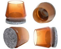 Stuhlkappen mit Filz Kupfer Polyesterfilz Ø 22 mm