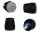 Stuhlkappen Filz schwarz Polyesterfilz Ø 20 mm