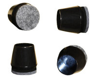 Stuhlkappen Filz schwarz Polyesterfilz Ø 25 mm