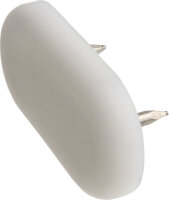 Kunststoffgleiter mit Nagelstift 44 x 18 mm oval weiß