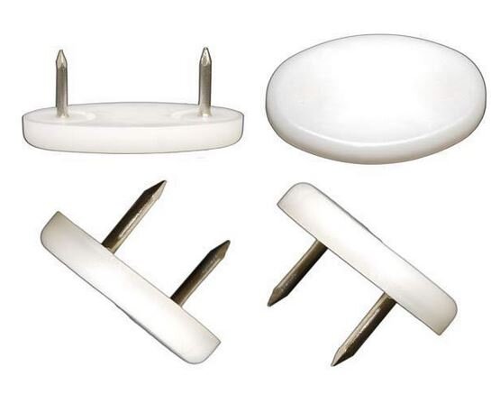 Kunststoffgleiter mit Nagelstift 40 x 25 mm oval weiß