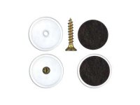 Filzgleiter Wechselsystem zum Schrauben weiß 24 mm