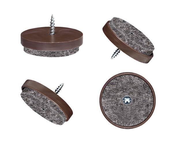 Filzgleiter mit Schraube braun 28 mm