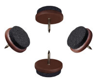 Filzgleiter mit Nagel 21 mm braun/schwarz