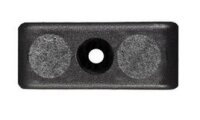 Rundrohr Filz Kufengleiter zum Schrauben 22 - 25 mm Schwarz
