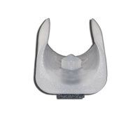 Filz-Klemmschalengleiter mit Dorn 50 mm lang natur / weiß Ø 13 - 14 mm