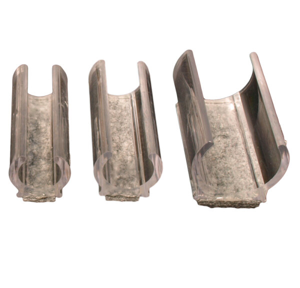 Filz-Klemmschalengleiter transparent ohne Zapfen 27 mm