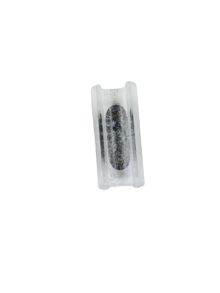 Klemmschalengleiter oval mit Filz für Tecta Kragstuhl transparent