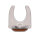 Klemmschalengleiter oval mit PTFE Braflon Gleitfläche für Tecta Kragstuhl transparent