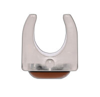 Braflon® PTFE Klemmschalengleiter für Tecta Kragstuhl, Set 2 oval + 2 rund Transparent Ø 25 mm