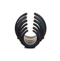 Kunststoff-Klemmgleiter ohne Dorn schwarz,  Ø 18 - 20 mm