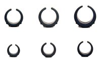 Kunststoff-Klemmgleiter ohne Dorn schwarz Ø 20 - 22 mm