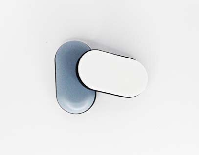 Grau-Blauer PTFE Möbelgleiter selbstklebend oval 31x17 mm
