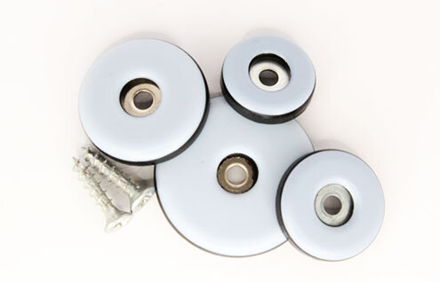 Grau-Blauer-PTFE Möbelgleiter zum Schrauben Ø 19 mm